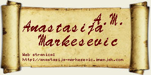 Anastasija Markešević vizit kartica